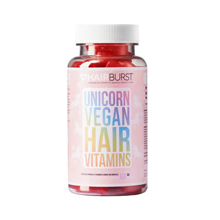 Vitamine Vegane Masticabile pentru Par Sanatos, Unicorn, Hairburst, 60 jeleuri gumate