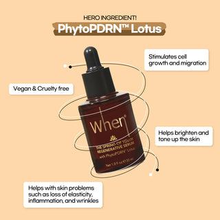 Ser antirid concentrat regenerant & antiinflamator cu PhytoPDRN din frunze de lotus, When Beauty, 30 ml