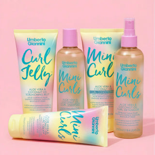 Balsam delicat pentru parul ondulat, cret sau foarte cret, pentru copii, cu aloe vera & ulei de cocos, Mini Curls, Umberto Giannini, 200 ml