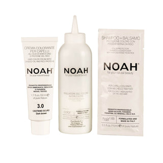Vopsea de par naturala, Saten inchis, 3.0, Noah, 140 ml