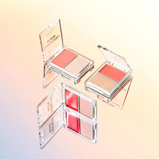 Paleta duo blush cremos & iluminator stralucitor Sunkissed Glow, nuanta Coral Heatwave, Profusion Cosmetics