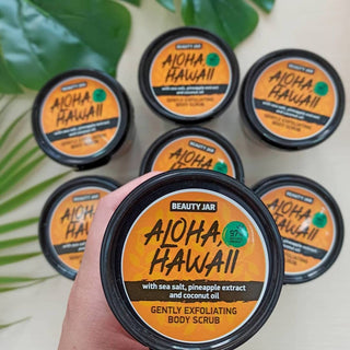 Scrub delicat pentru corp, cu sare de mare, Aloha Hawaii, Beauty Jar, 200 g