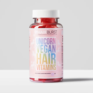 Vitamine Vegane Masticabile pentru Par Sanatos, Unicorn, Hairburst, 60 jeleuri gumate